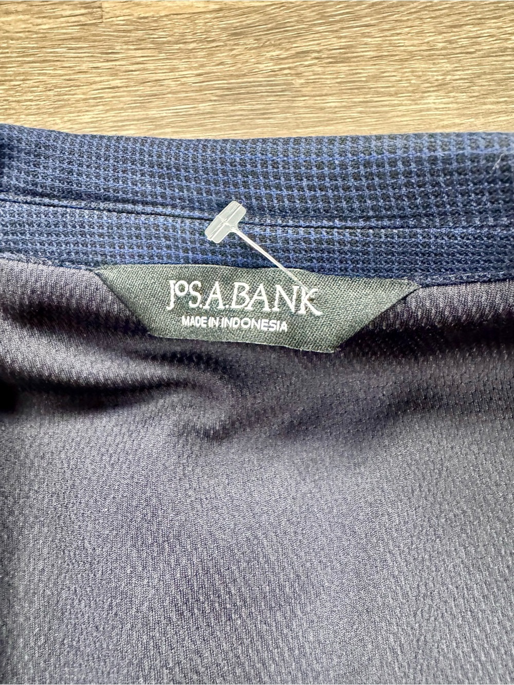 Jos A Bank Traveler Travel Tech Blazer 44R Slim Fit Blue Wool Stretch 37.5 - Picture 3 of 9